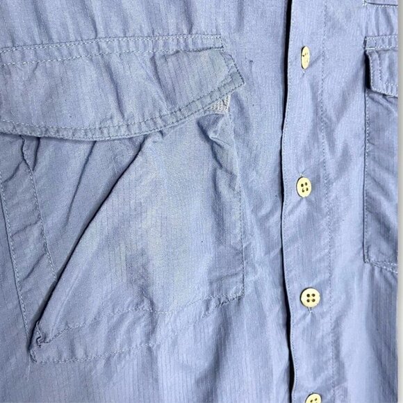 EMS Eastern Mountain Sport Button Men's Hiking Medium Blue Outdoors Camp Fishing - Picture 4 of 10